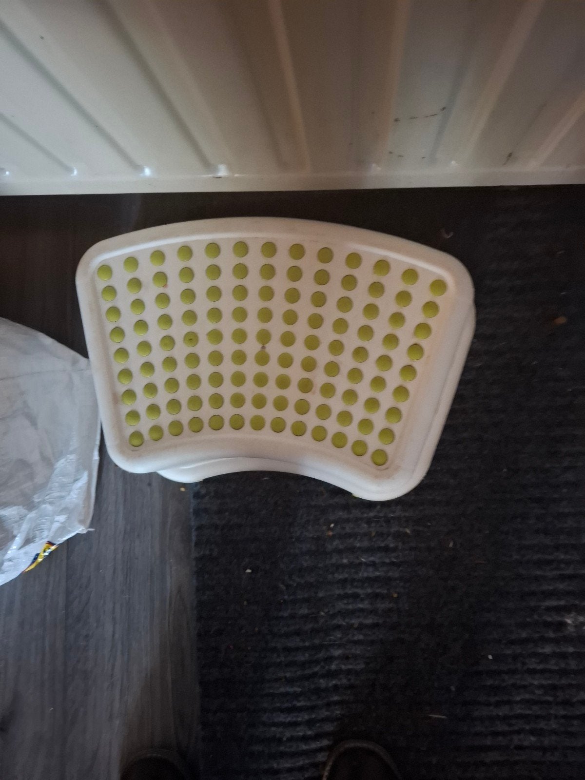 Handig opstapje voor kinderen - wit met groene stippen, Ophalen, Gebruikt