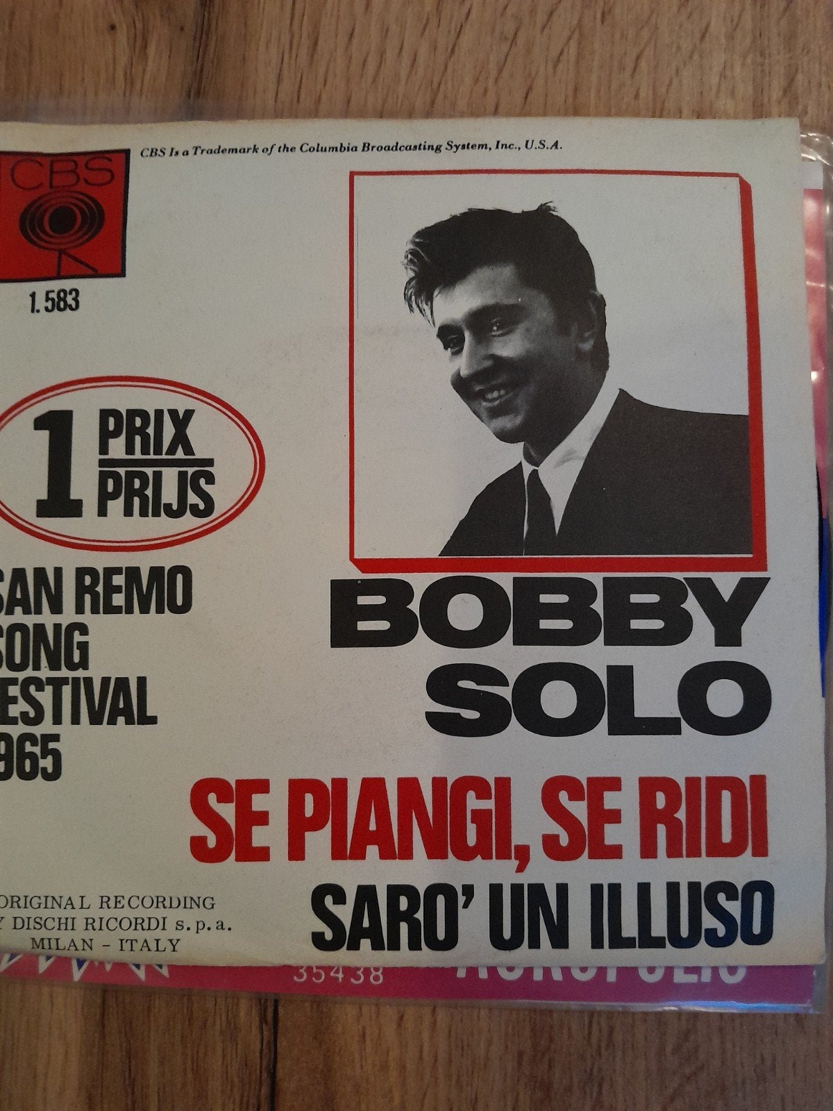 Bobby solo 7 inch se piangi se ridi, Ophalen of Verzenden, Zo goed als nieuw, Pop