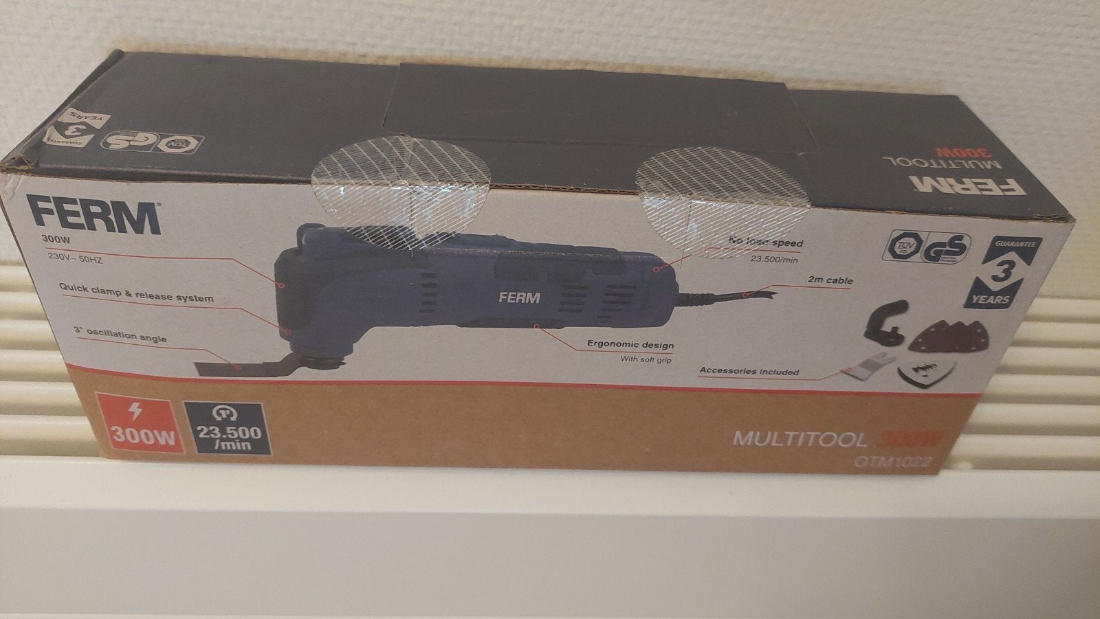 Nieuwe FERM Multitool 300W met 3 jaar garantie, Ophalen of Verzenden, Nieuw, Minder dan 600 watt, Overige typen