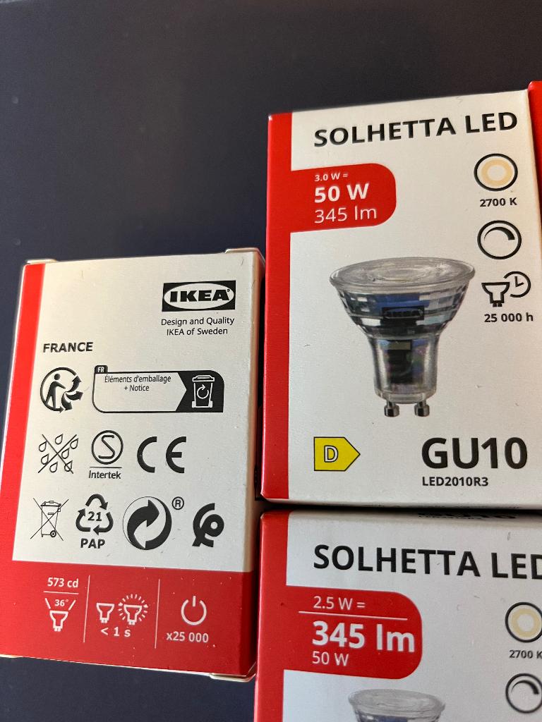 11 nieuwe spots Ikea, Ophalen, Halogeen, Metaal of Aluminium, Nieuw