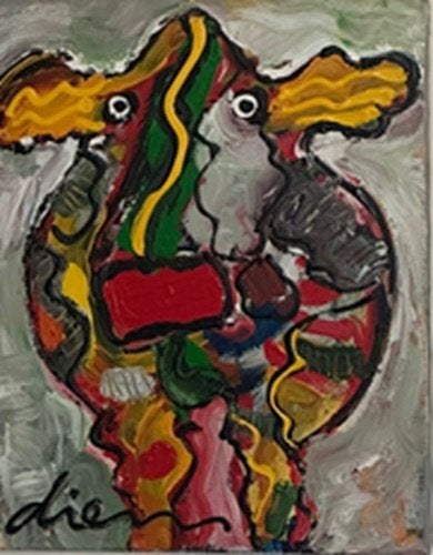 Peter Diem - "Snow White", Ophalen, Handgeschilderd, Acrylverf