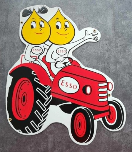 Esso Tractor emaillen reclame decoratie bord en andere, Reclamebord, Am, Ophalen of Verzenden, Info@americansaleshop.nl