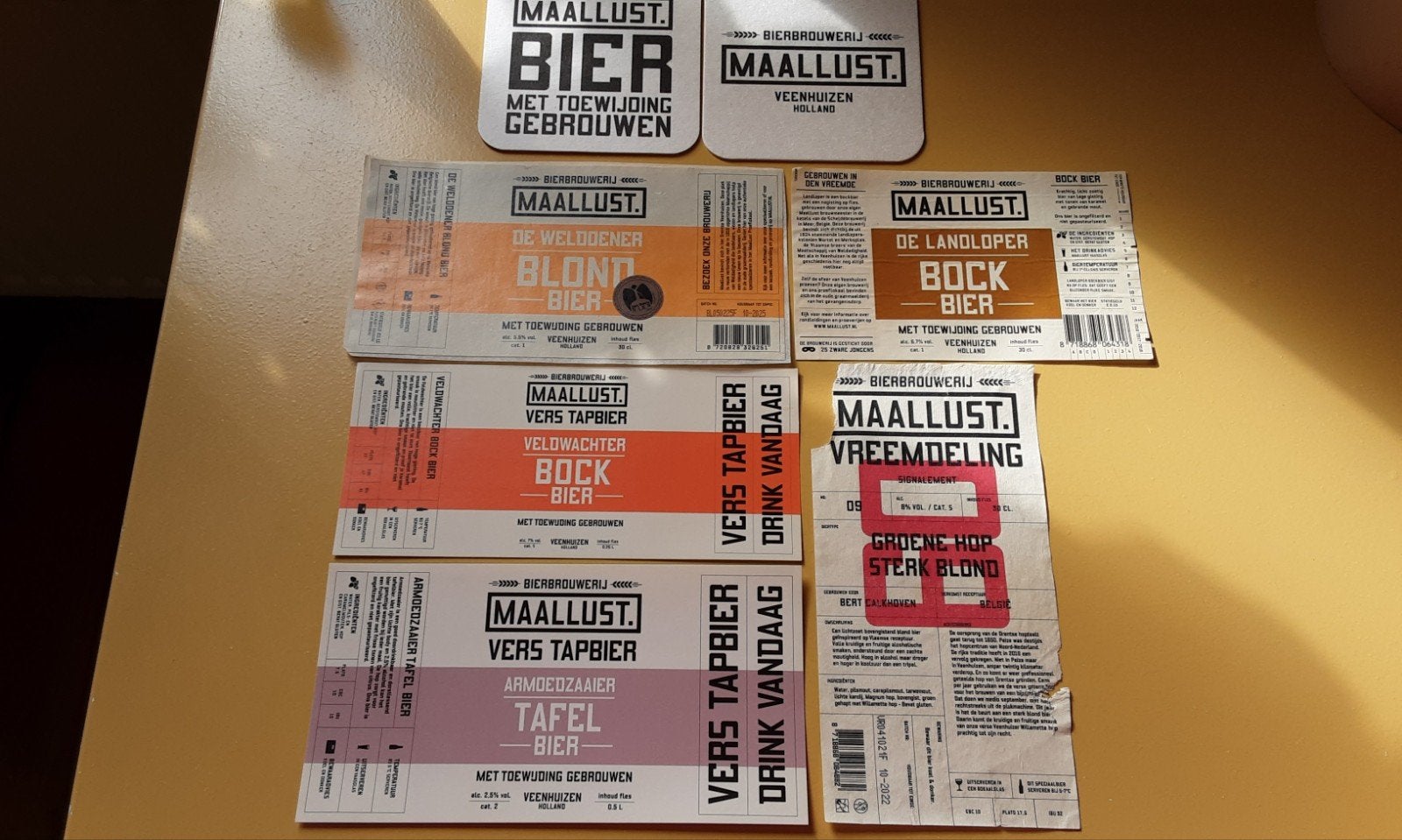 Maallust Bieretiketten, viltje, stickers, Veenhuizen, Ophalen of Verzenden, Nieuw, Overige typen, Overige merken