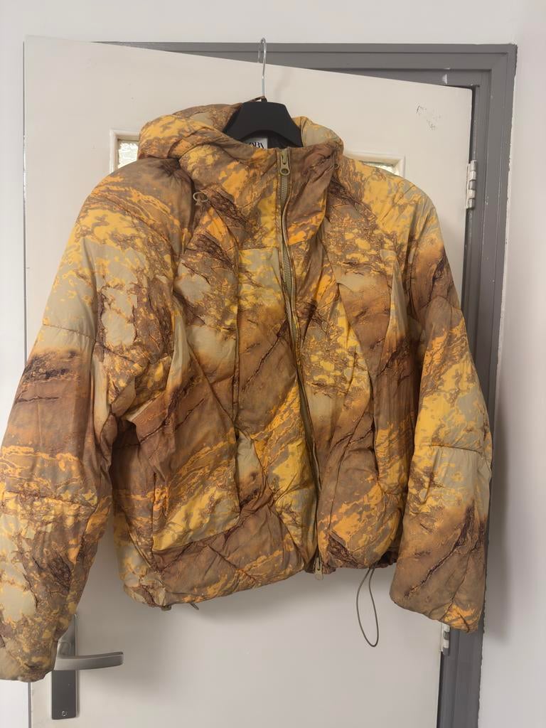 Zara winter jas, Ophalen of Verzenden, Zo goed als nieuw, Maat 52/54 (L), Oranje