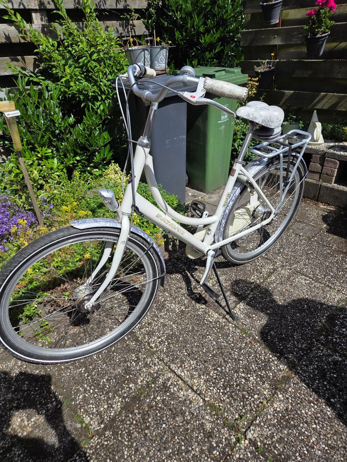 Batavus Diva Damesfiets - Crème Wit, Fietsen en Brommers, Fietsen | Dames | Damesfietsen, Gebruikt, Batavus, Versnellingen, 50 tot 53 cm