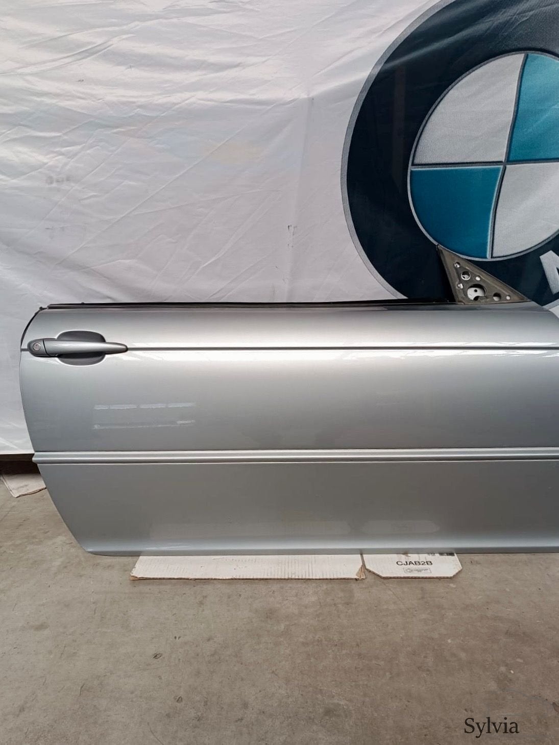 Deur Portier rechts BMW 3 serie E46 Coupe Cabrio Silbergrau, Gebruikt, -, Deur, -