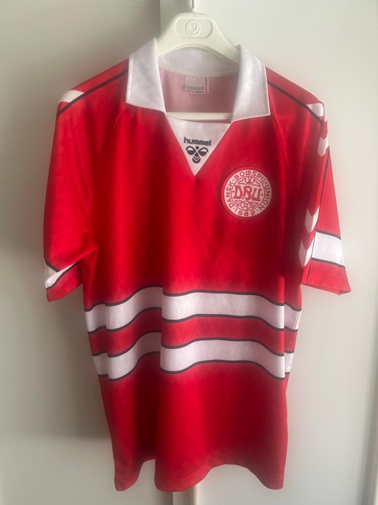 Voetbalshirt voetbal shirt Denemarken Hummel large Ajax, Ophalen of Verzenden, Zo goed als nieuw, Buitenlandse clubs, Shirt