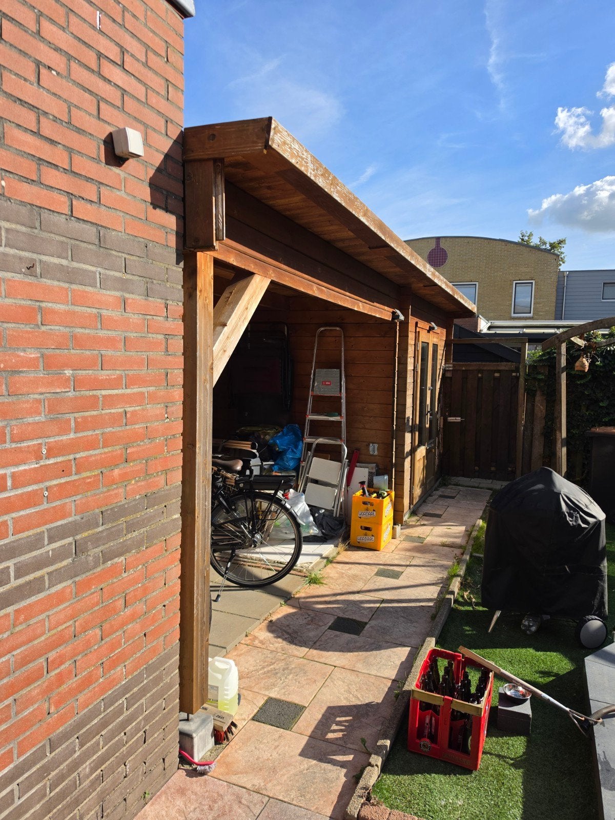 Houten overkapping voor tuin of terras, Tuin en Terras, Ophalen, Gebruikt, Overige typen