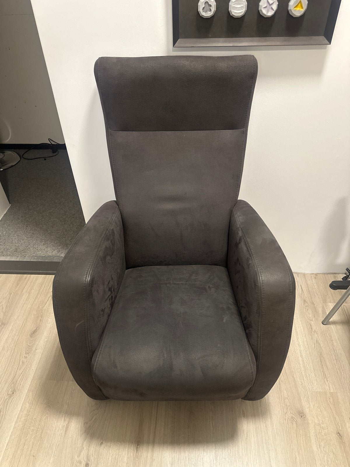 Nette 1-zits lederen fauteuil in perfecte staat, Ophalen, Zo goed als nieuw, Leer, 75 tot 100 cm