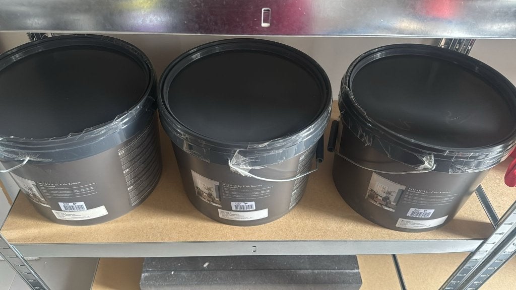3x 10L Eric Kuster Essential Sandstone Muurverf, Ophalen, Beige, Nieuw, Verf