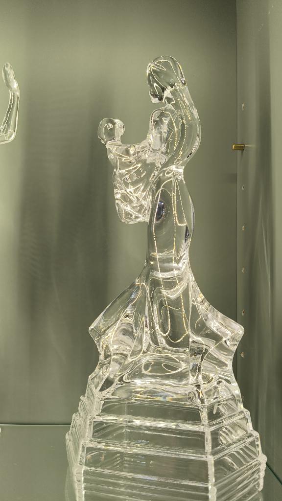 Glazen Maria met kind beeld 25cm, Ophalen of Verzenden, Zo goed als nieuw, Mens