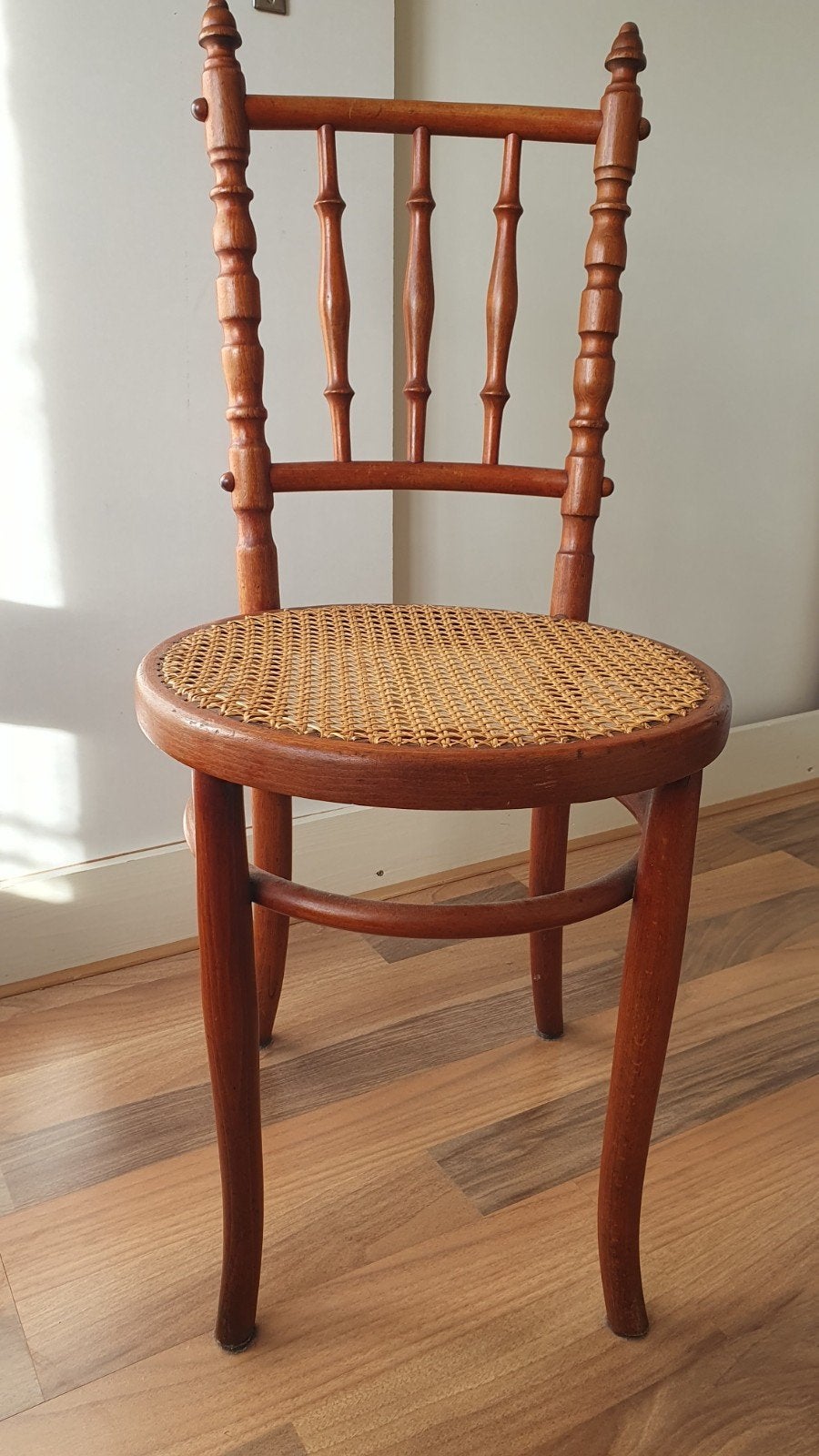 Fischel/Thonet eetkamerstoelen met rieten zitting, Antiek en Kunst, Ophalen