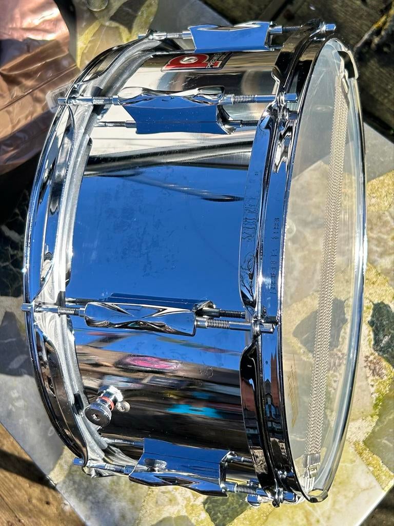 Premier Vintage Stalen Snare 14” x6.5” - Jaren '80, Muziek en Instrumenten, Gebruikt, Premier, VK, Ophalen of Verzenden
