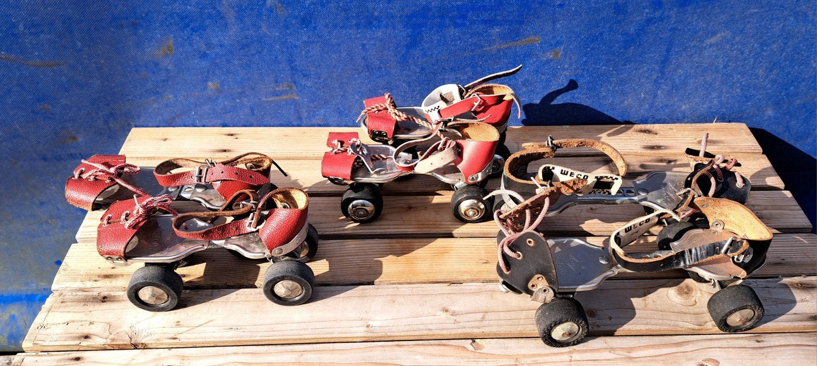 rolschaatsen oude vintage rolschaatsen decoratie, Antiek en Kunst, Curiosa en Brocante, Ophalen of Verzenden