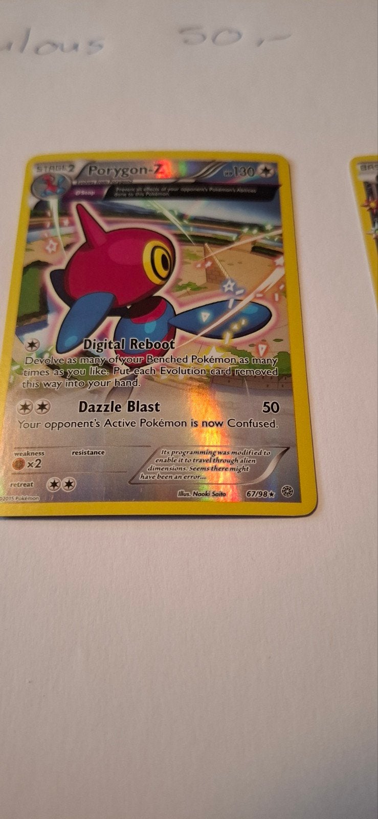 Porygon-Z en Yveltal Pokémon kaarten - Zeer goede staat, Verzenden, Zo goed als nieuw, Meerdere kaarten