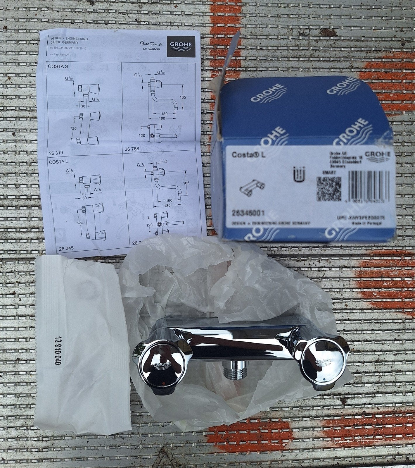 Grohe Costa L Kraan douchemengkraan 120 mm, Ophalen, Nieuw, Chroom, Kraan