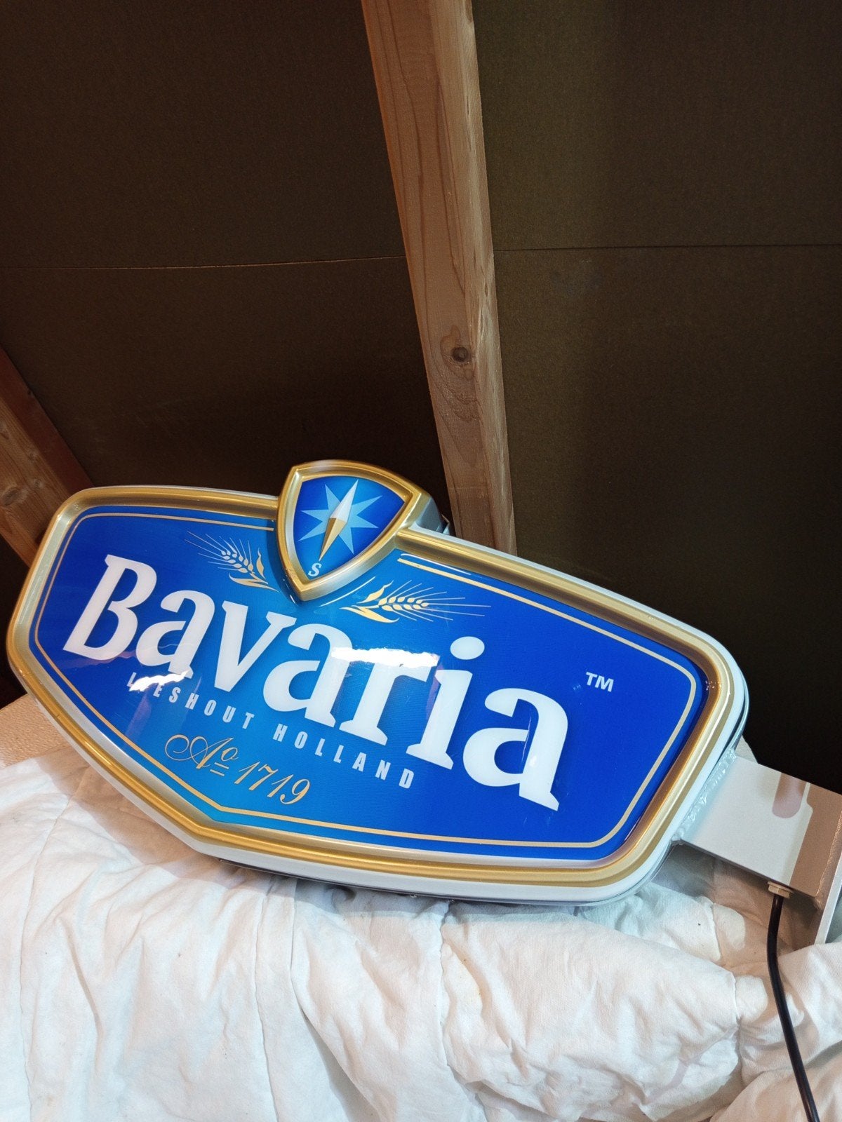 Bavaria lichtbak, Ophalen of Verzenden, Gebruikt, Reclamebord, Plaat of Schild, Bavaria