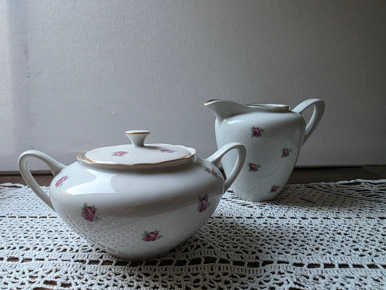 Roomstel schattige roosjes, Ophalen of Verzenden