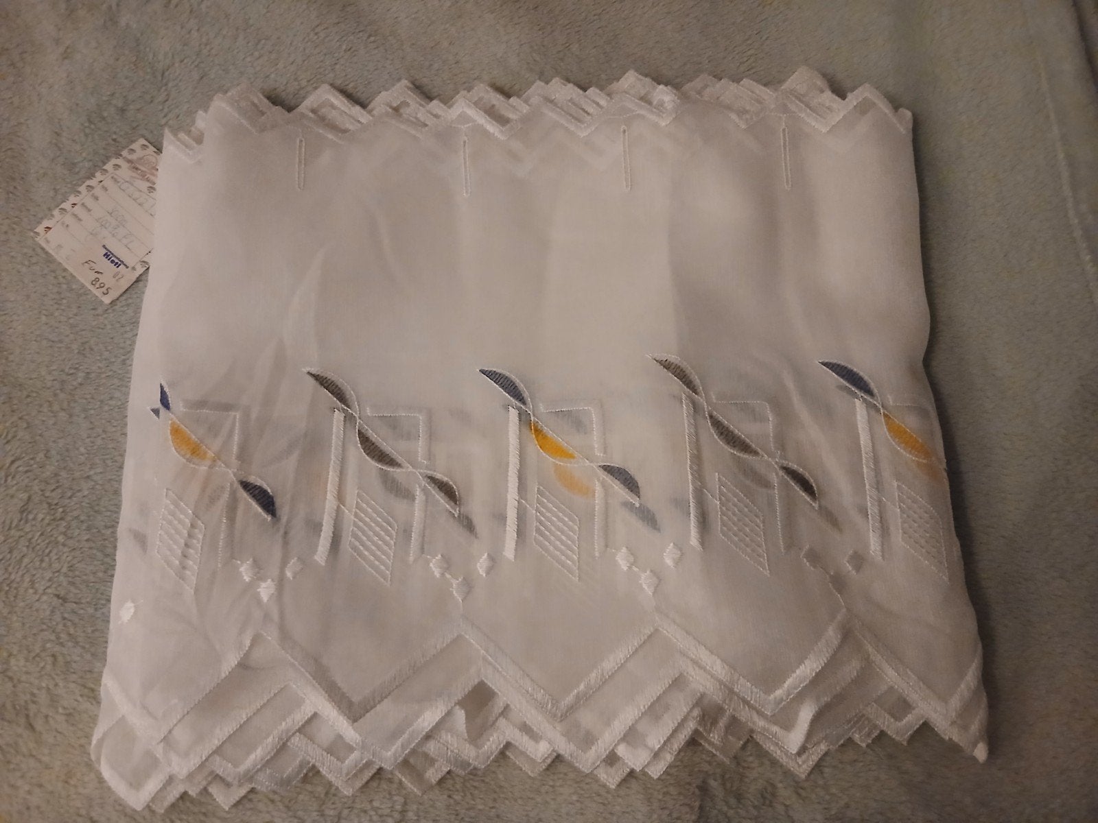 Nieuwe witte vitrage met patroon,, Vitrage, Overige merken, Wit, Nieuw