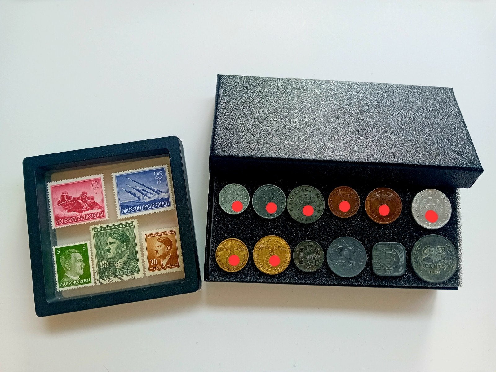 Muntenset WW2 Reichspfennig NL Cents Zink Brons Messing, Verzamelen, Ophalen of Verzenden, Overige soorten, Duitsland, Hulzen of Bodemvondsten