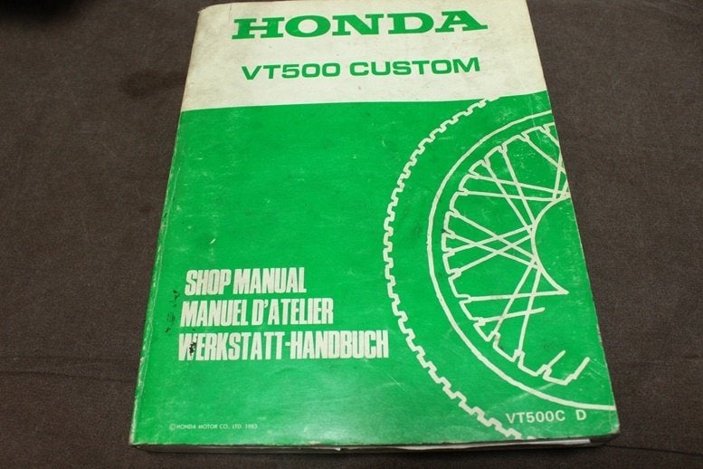Honda VT500 Custom 1983 motorcycle shop manual handbuch VT, Ophalen of Verzenden, Honda