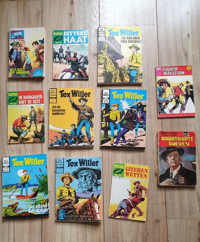 Oude stripboeken Western strips, Boeken, Stripboeken, Meerdere stripboeken, Ophalen of Verzenden, Gelezen