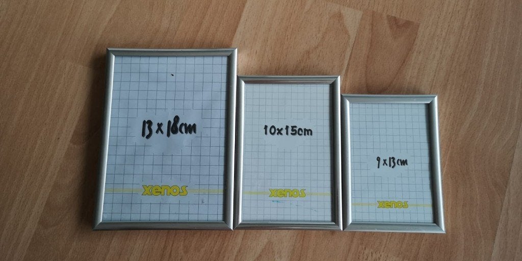 3 Fotolijstjes – Xenos – Zilverkleurig, Zilver, Metaal, Standaard fotolijst, Ophalen of Verzenden