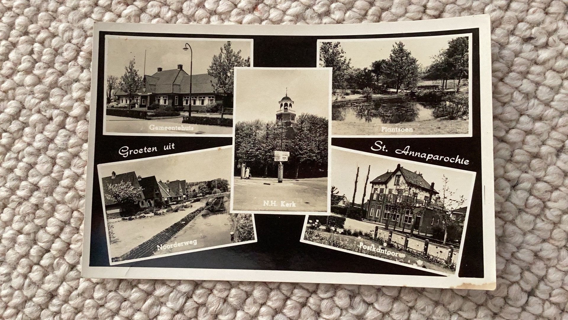 Ansichtkaart St. Annaparochie jaren ‘50. 987, Ophalen of Verzenden, 1940 tot 1960, Gelopen, Friesland