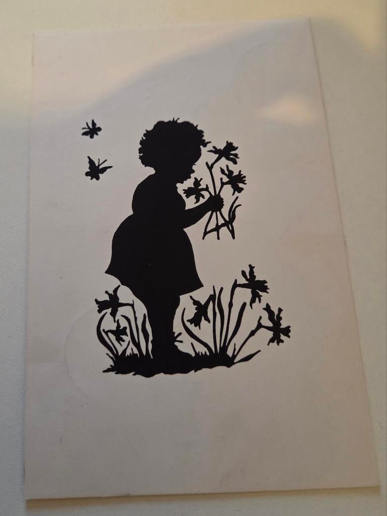 Meisje plukt bloemen, Verzamelen, Verzenden, Gelopen, Kinderen