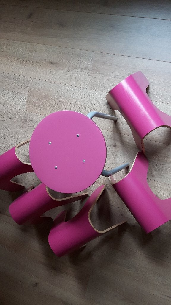 Marko krukjes voor kinderen en kruk voor juf, roze, Ophalen, Zo goed als nieuw, Hout