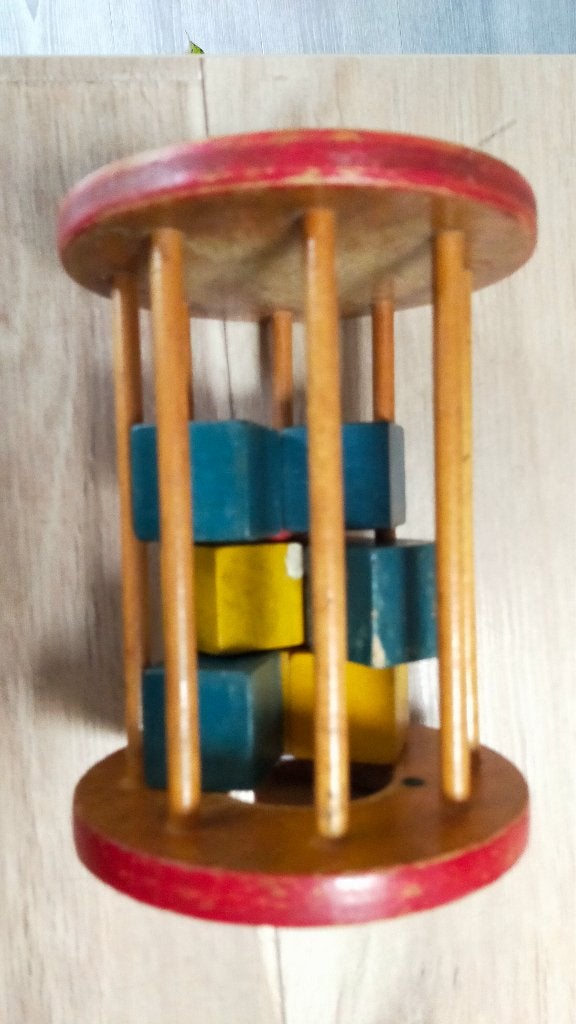 Vintage Houten Rolrammelaar, Ophalen of Verzenden, Overige typen