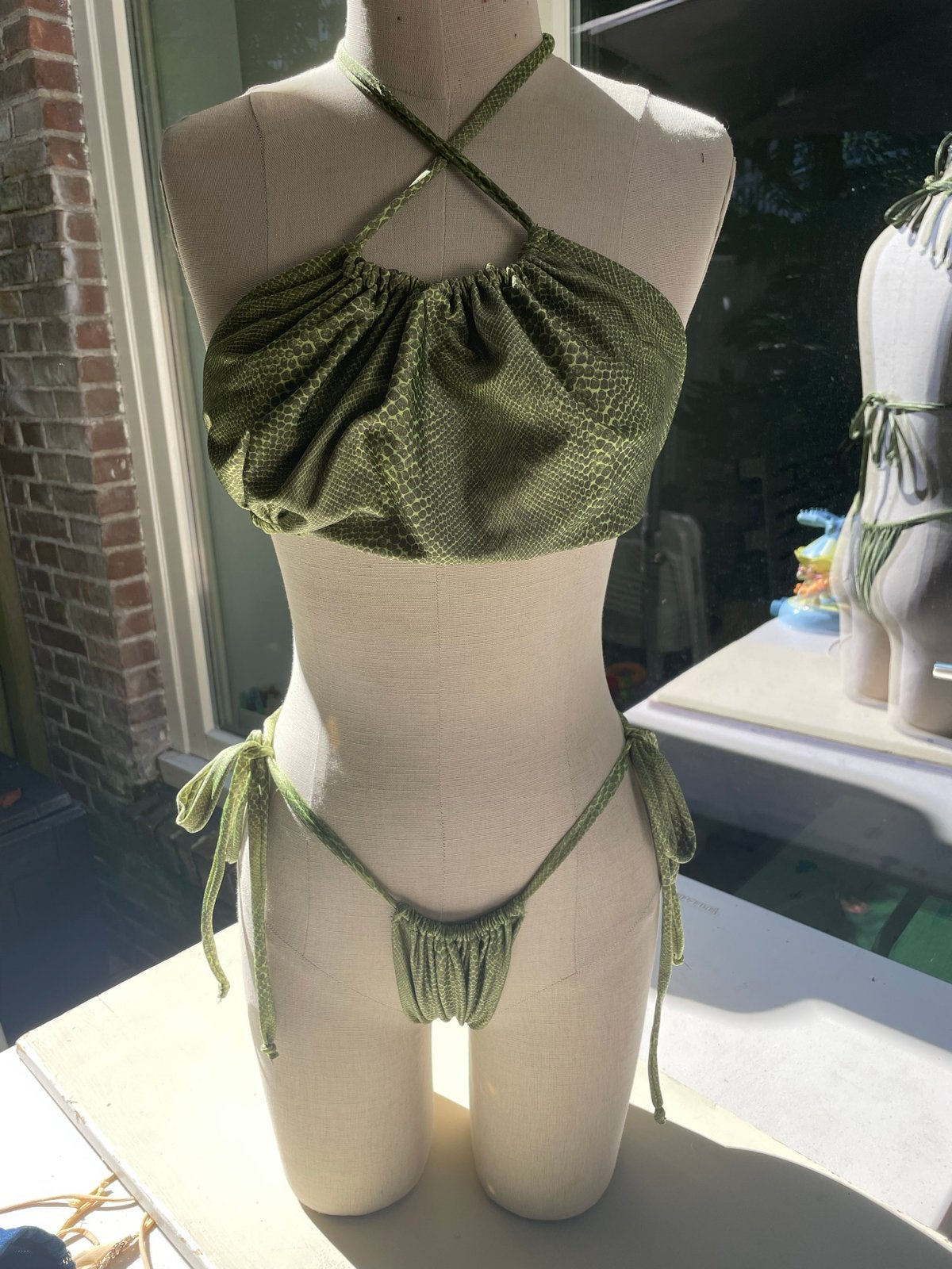 Sexy, naadloze en verstelbare bikini set (S-M), Ophalen of Verzenden, Nieuw, Groen, Bikini
