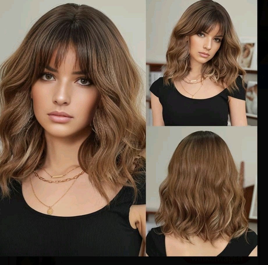 Mooie nieuwe bruin,blonde  pruik/Haarwerk 16/18 inch, Sieraden, Tassen en Uiterlijk, Uiterlijk | Haarverzorging, Ophalen of Verzenden