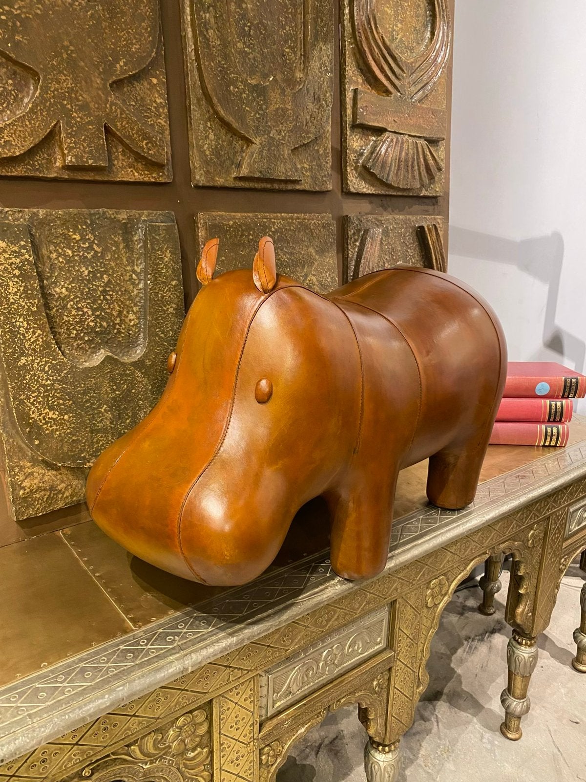 Nijlpaard van leer in 2 maten, Ophalen of Verzenden, Nieuw, Bruin, Leer