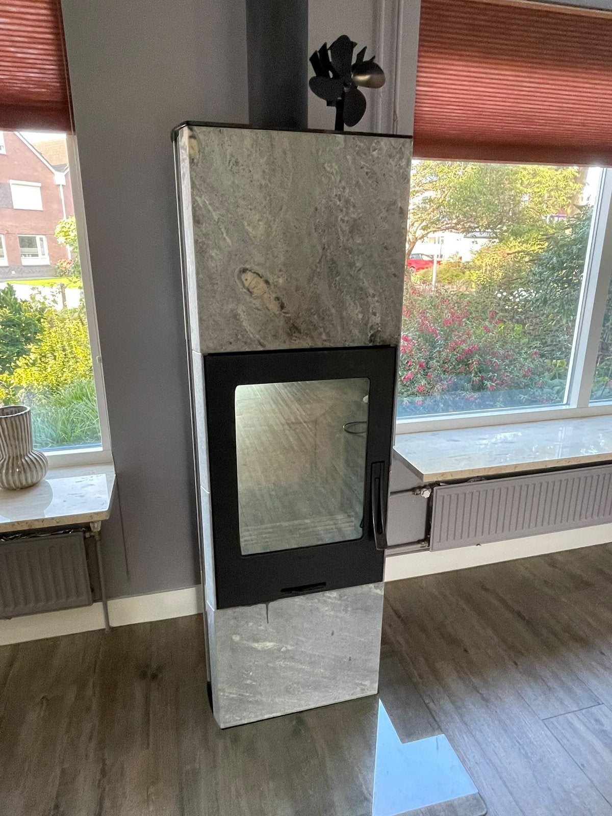 Contura 35T houtkachel met speksteen - incl. RVS rookkanaal, Houtkachel, Ophalen of Verzenden, Zo goed als nieuw, Vrijstaand