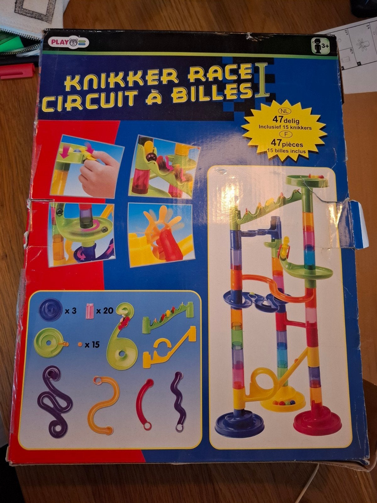 Leuke knikkerbaan, Ophalen, Gebruikt, Bouwen