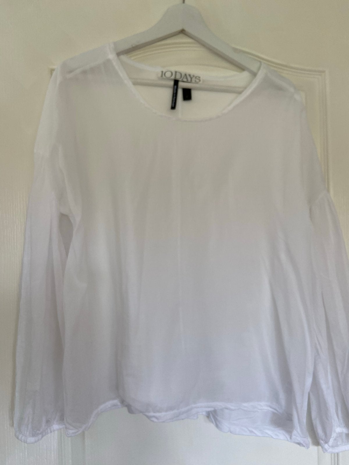 10DAYS Witte Blouse Maat S, Kleding | Dames, Ophalen of Verzenden, Gedragen, Maat 38/40 (M), Wit