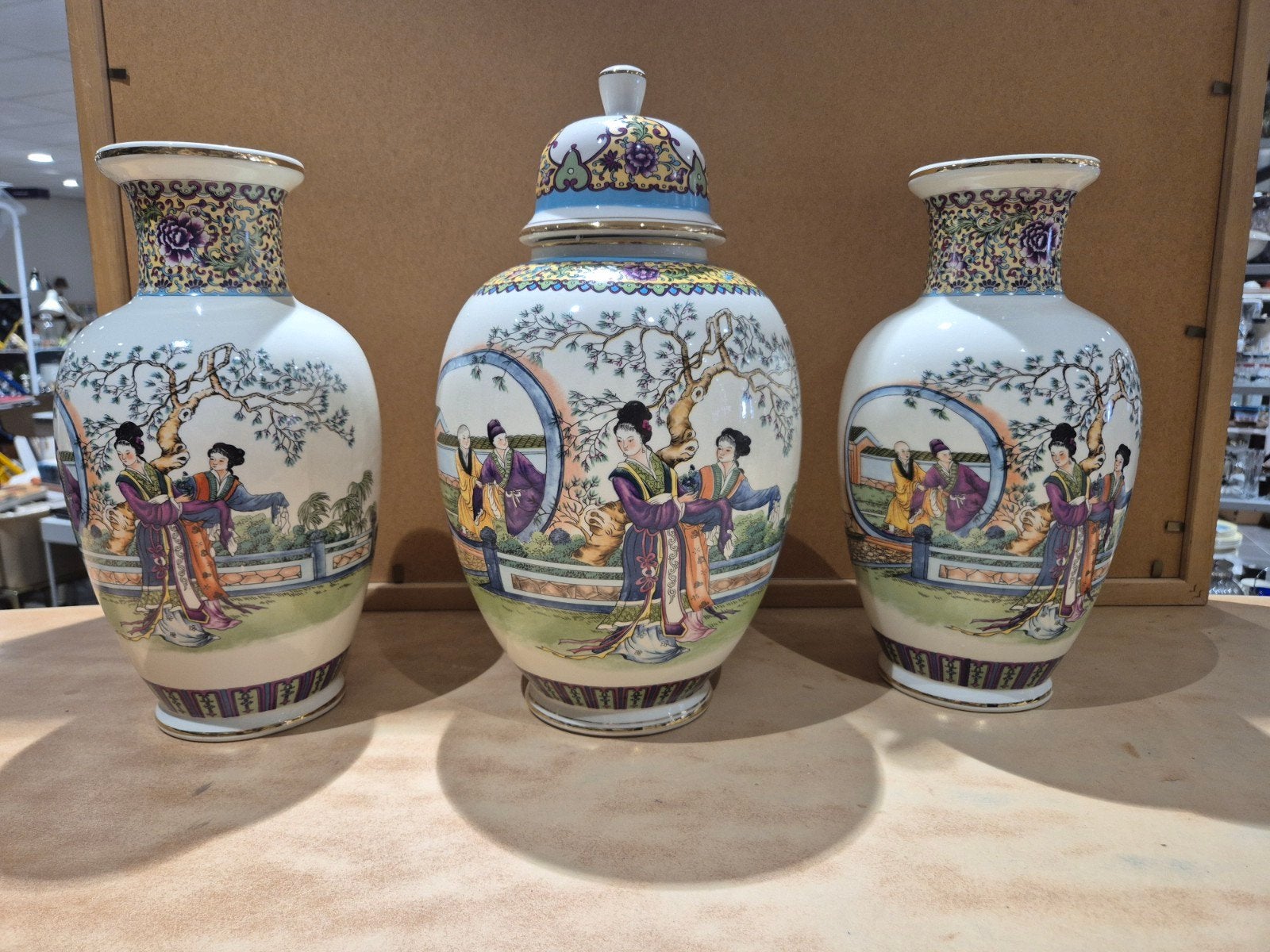 Vintage chinees kaststel vazen, Ophalen