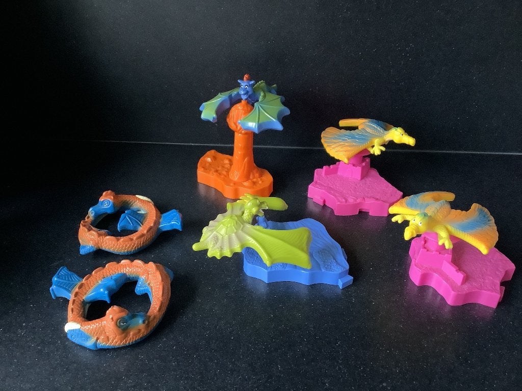 McDonalds 1997 flying dragons vliegende draken 5 euro/stuk, Ophalen of Verzenden, Zo goed als nieuw