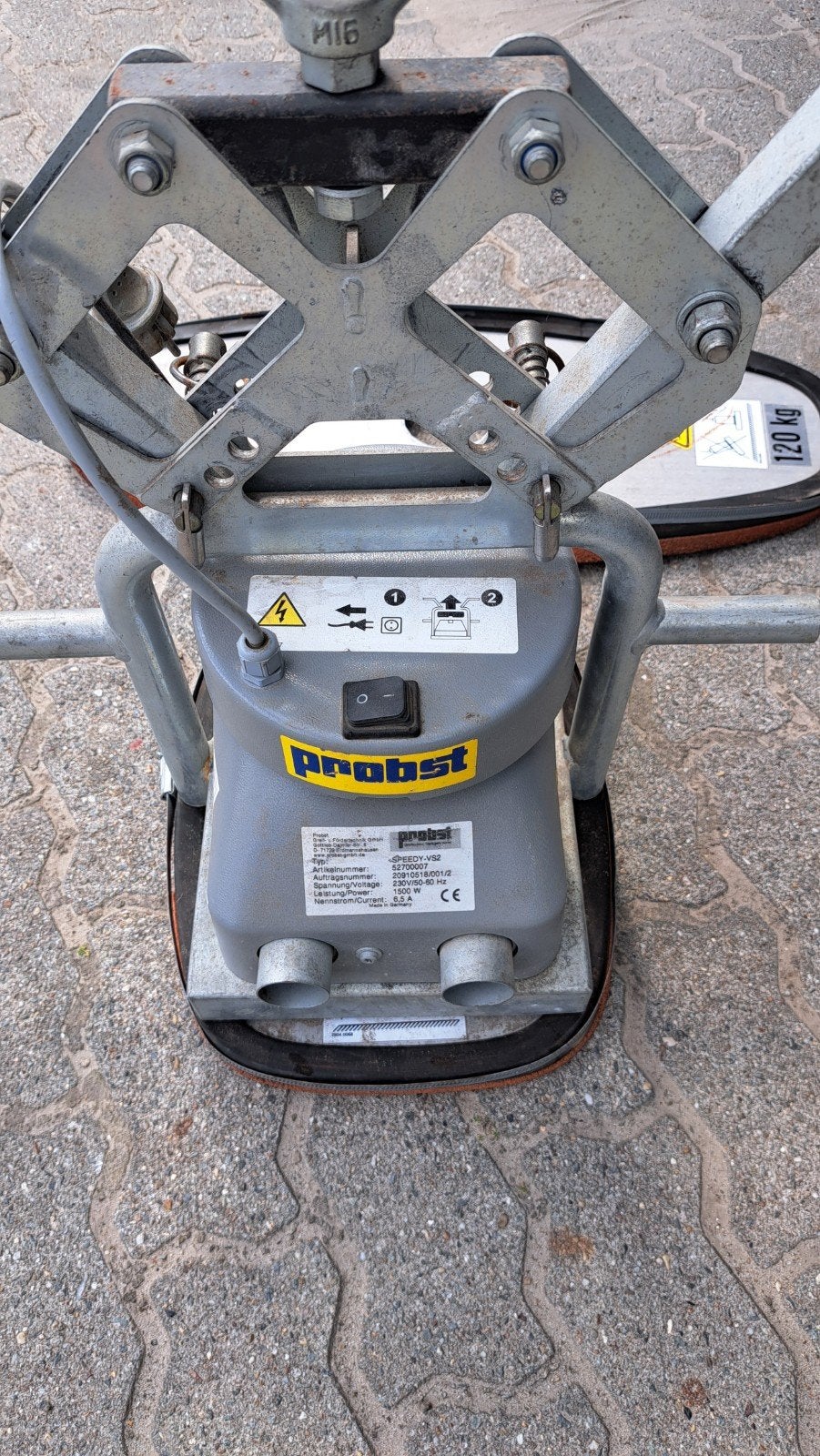 Probst vacuumheffer, tegelheffer, Probst hijsklem., Ophalen