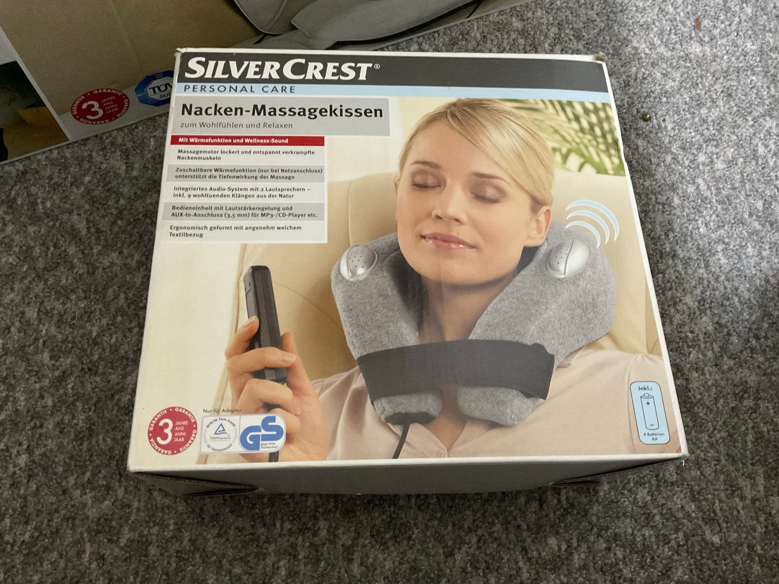 SilverCrest Nacken-Massagekissen met Wellness-sound, Ophalen of Verzenden, Zo goed als nieuw, Massagestoel of Kussen
