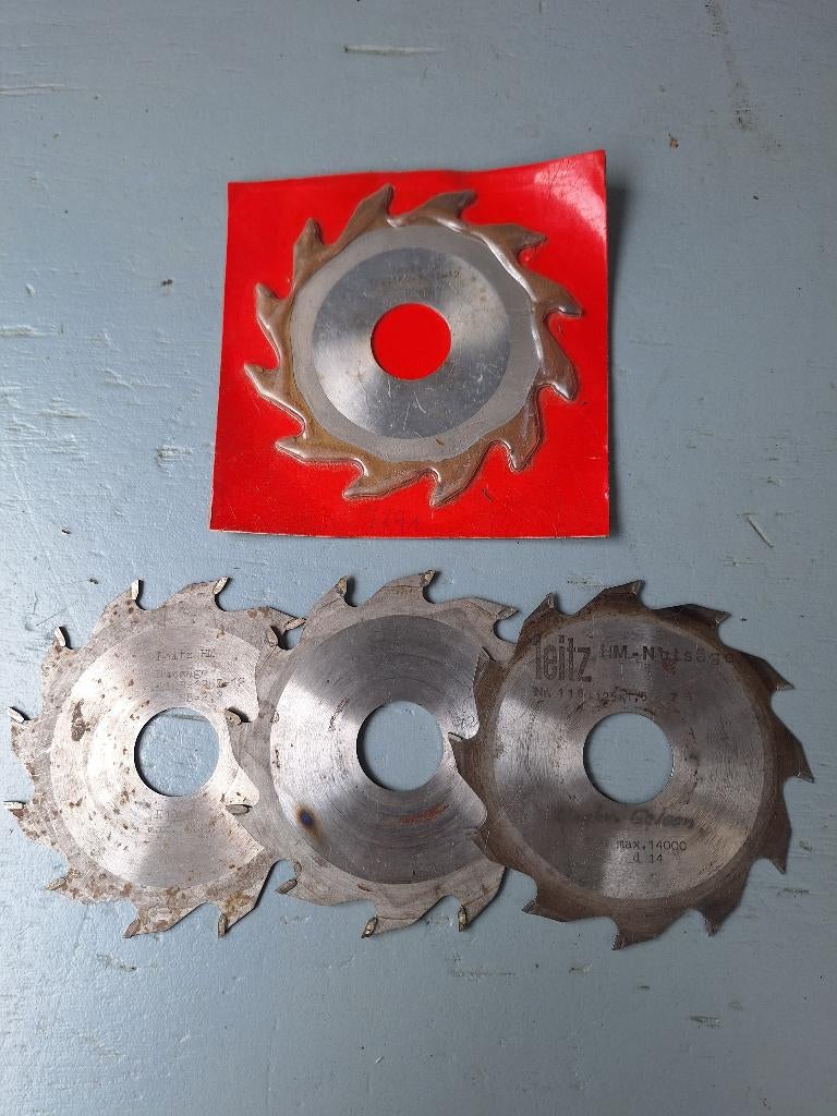 4x Leitz groefzaagblad/freesblad Ø125mm, Ophalen of Verzenden, Zo goed als nieuw