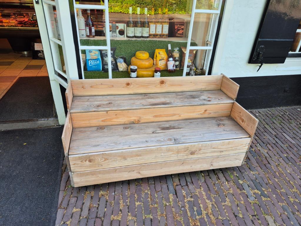 Houten stelling op wieltjes, Tuin en Terras, Ophalen, Rechthoekig, Hout