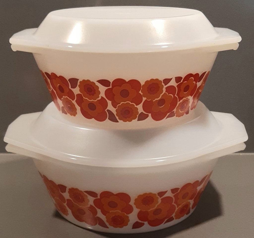 Pyrex oven schalen retro/vintage arcopal lotus, Ophalen, Overige materialen, Vintage, Schaal of Schalen