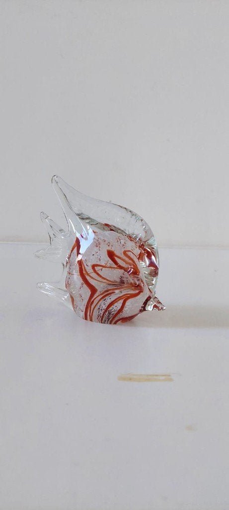 Vintage beeld glazen maanvis vis Murano stijl, Eu, Ophalen of Verzenden, Zo goed als nieuw, Glas