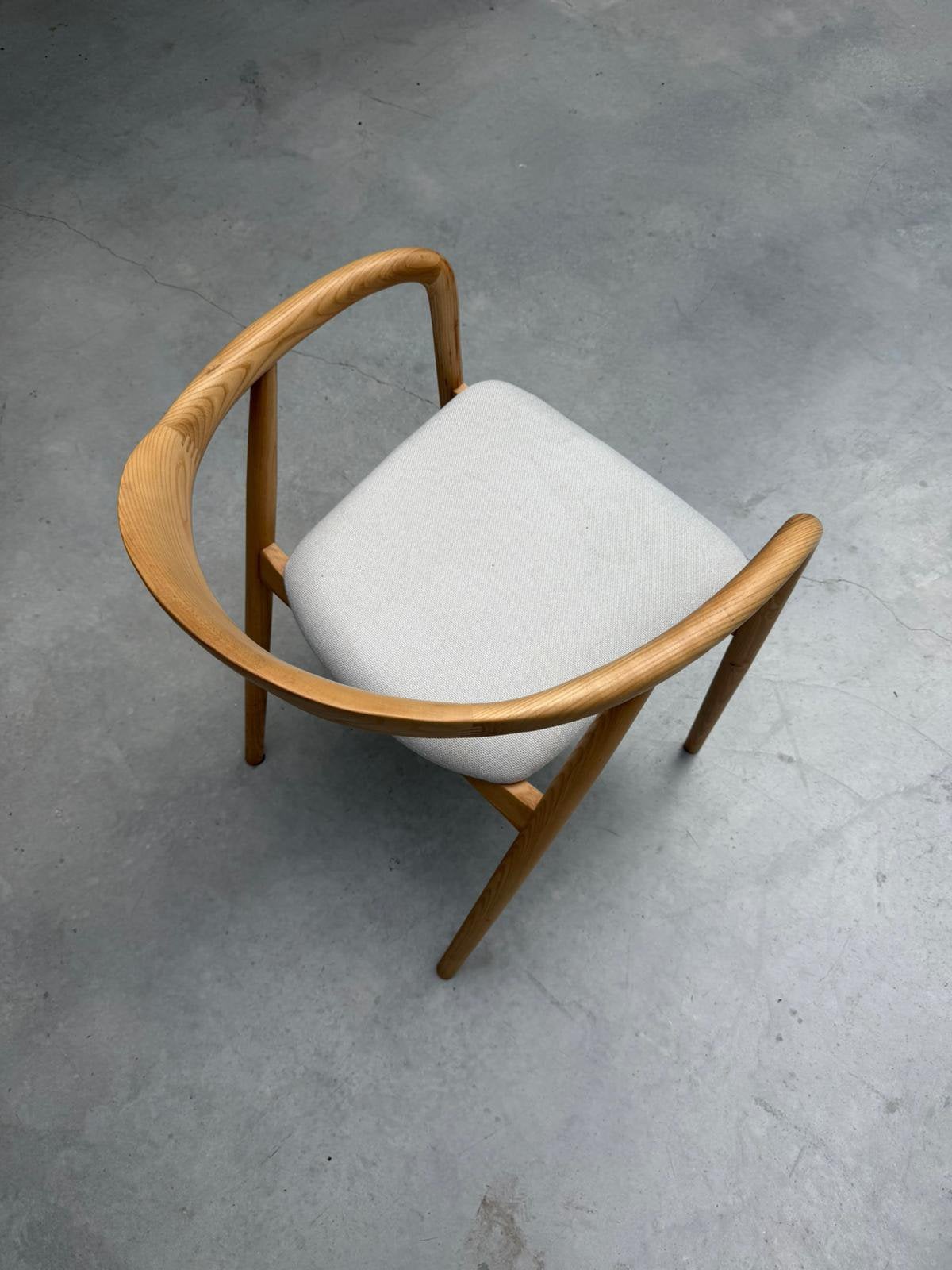 westwing, Loungefauteuil van eikenhout, Ophalen, Zo goed als nieuw, Wit, Eén