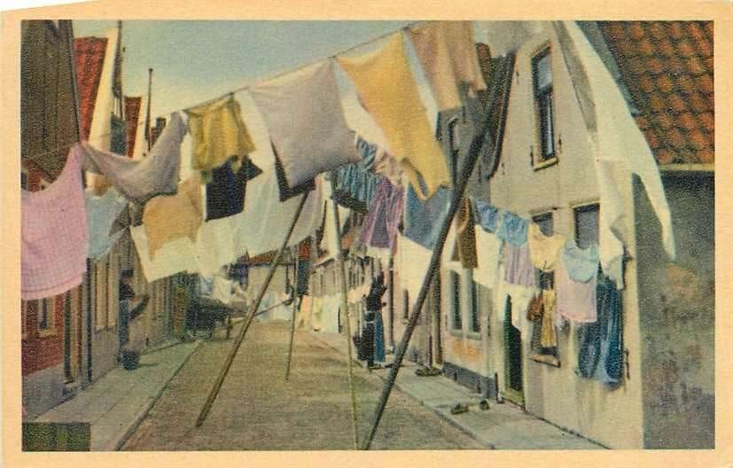 377-563-017 straatje aan de Zuiderzee, Ophalen of Verzenden, Voor 1920, Gelderland