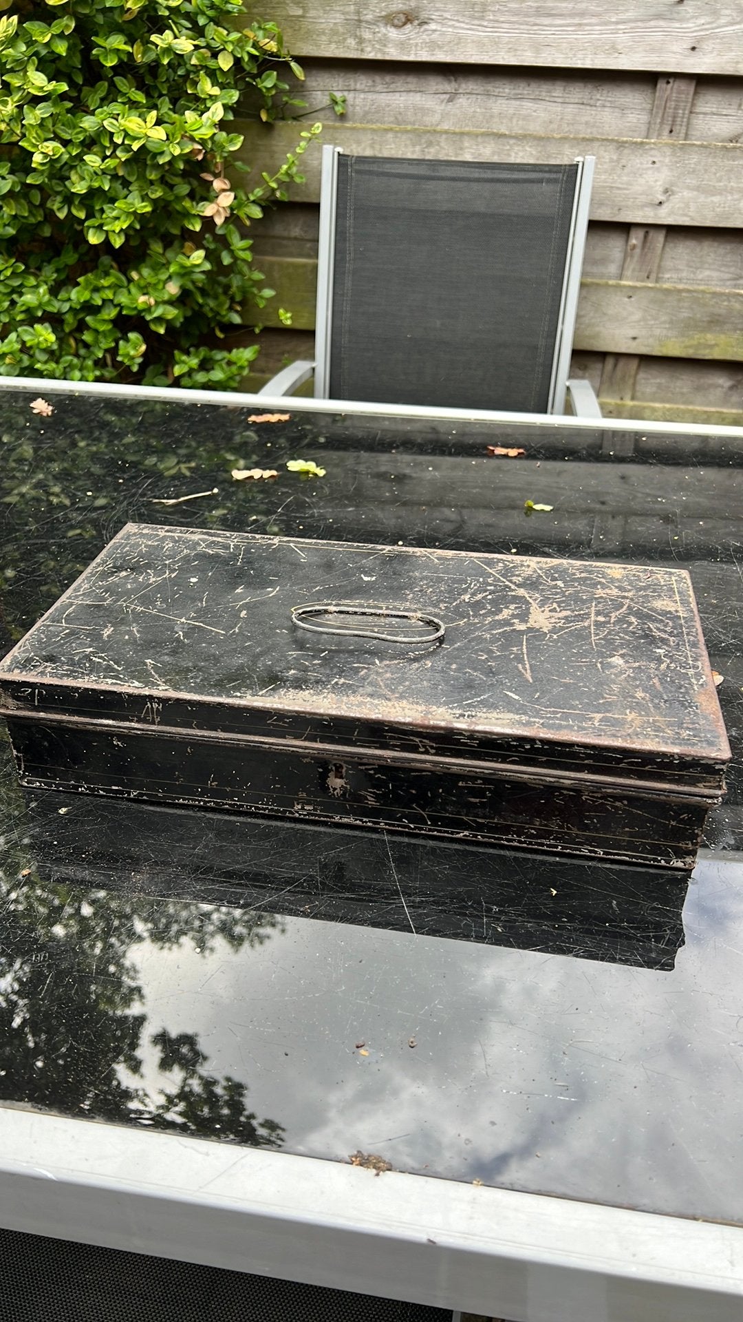 Vintage metalen kist, Ophalen of Verzenden