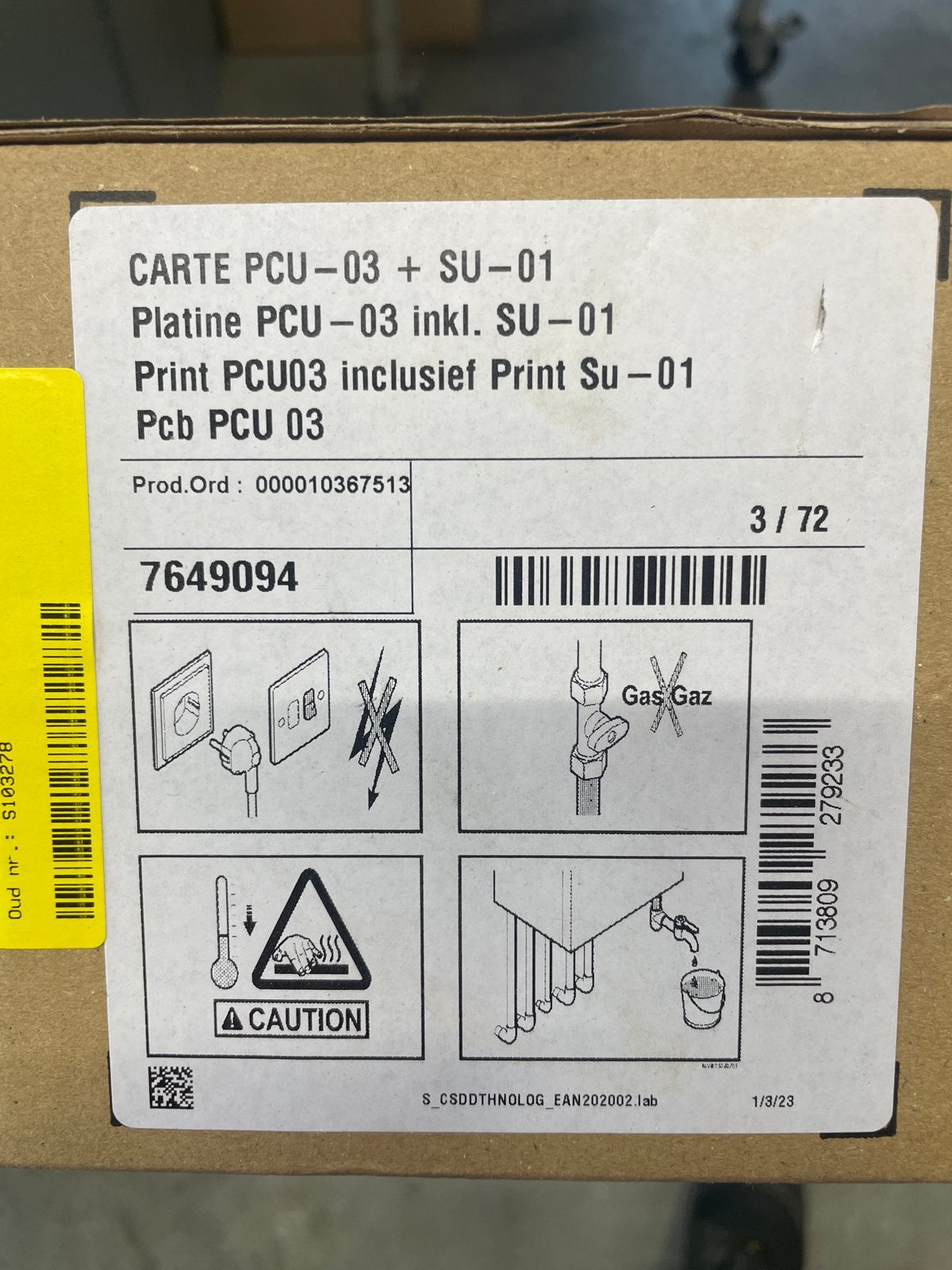 Remeha PCU-03 + SU-01 Platine Print PCB Nieuw in doos, Ophalen of Verzenden, Nieuw