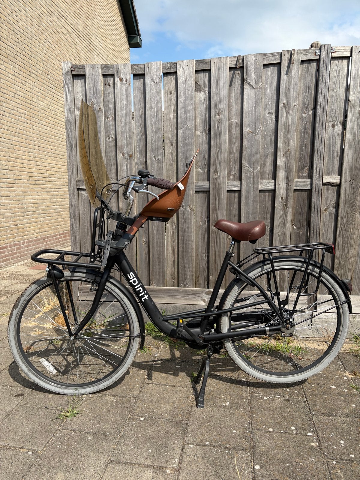 Fiets van het merk Spirit inclusief kinderzitje, Versnellingen, Schijfrem, Ophalen, Overige merken